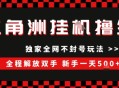 三角洲搬砖项目【全自动跑刀教程】无脑搬砖【项目亲测揭秘】