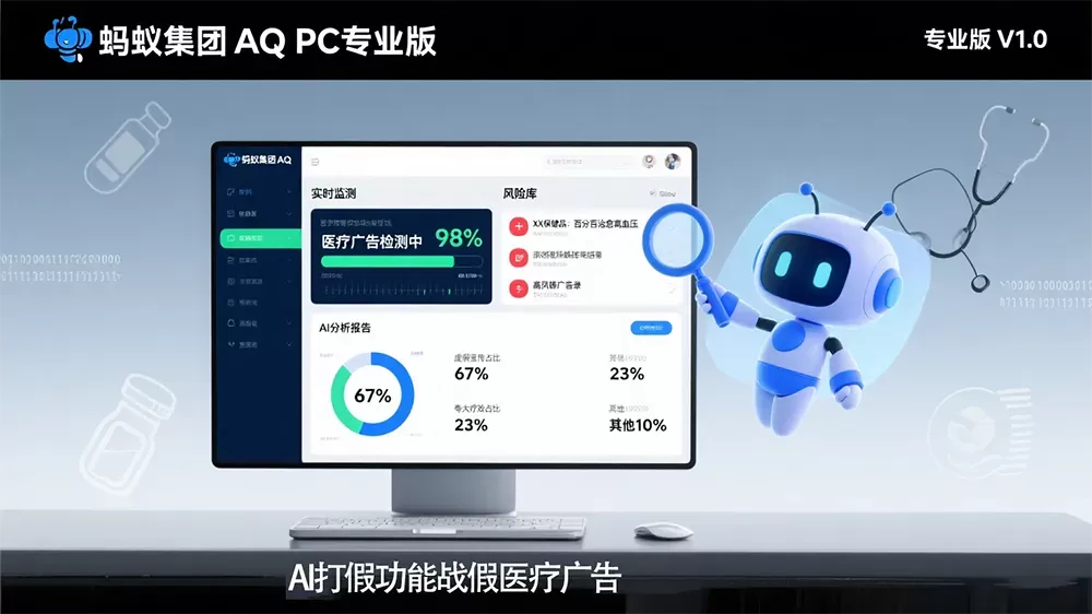 蚂蚁集团AQ上线PC专业版,AI打假功能破解医疗诈骗难题-第1张图片 蚂蚁集团AQ上线PC专业版,AI打假功能破解医疗诈骗难题-第1张图片