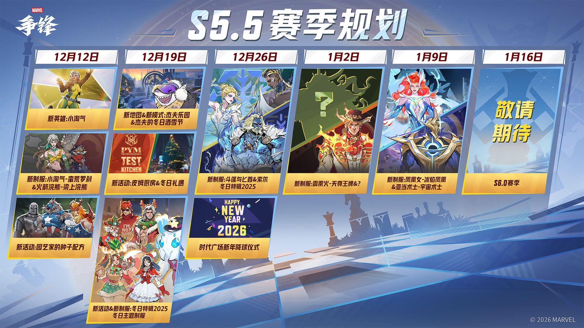 《漫威争锋》S5下半赛季12月12日开启,赛季规划正式放出-第3张图片 《漫威争锋》S5下半赛季12月12日开启,赛季规划正式放出-第3张图片