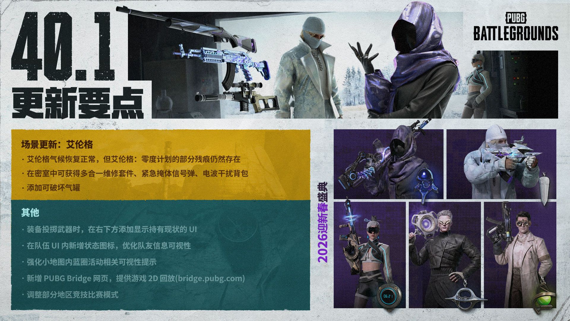《PUBG》40.1版本更新 迎新春皮肤上线-第1张图片 《PUBG》40.1版本更新 迎新春皮肤上线-第1张图片