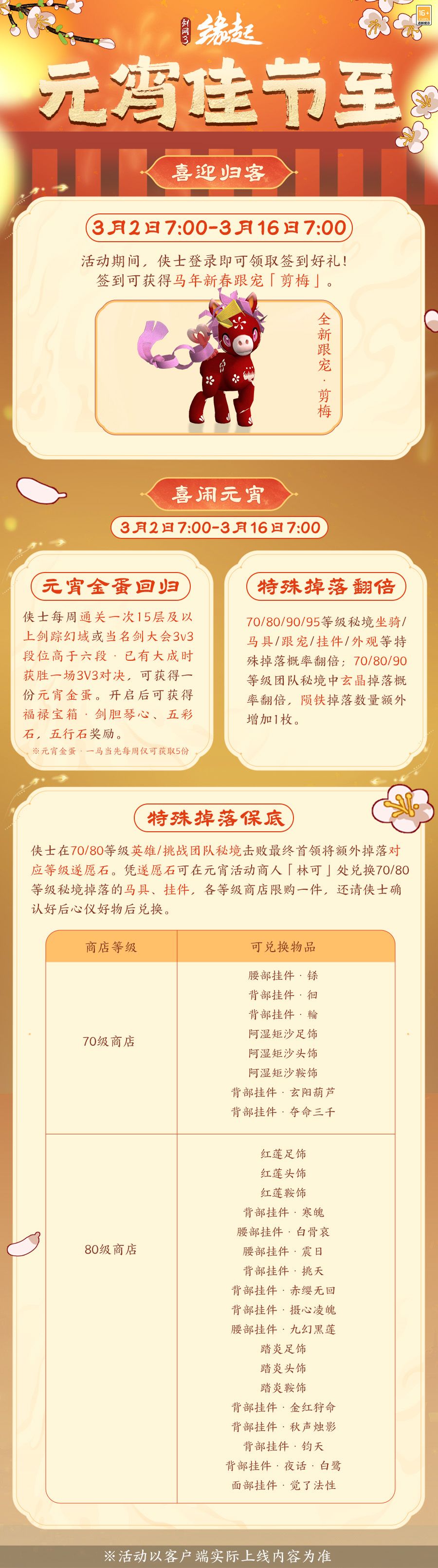 《剑网3缘起》特殊掉落翻倍活动开启,商城同步焕新-第28张图片 《剑网3缘起》特殊掉落翻倍活动开启,商城同步焕新-第28张图片