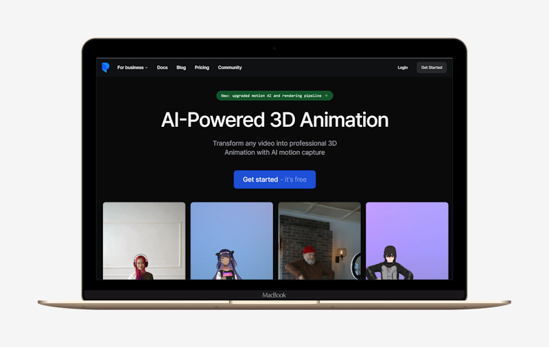 Plask:AI驱动的在线动作捕捉与3D动画创作平台-第1张图片 Plask:AI驱动的在线动作捕捉与3D动画创作平台-第1张图片