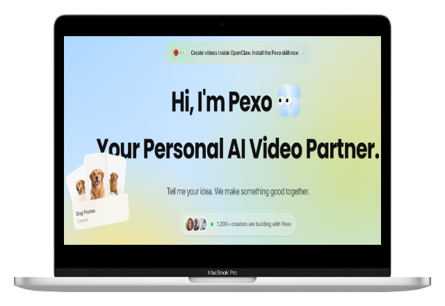 Pexo:一款可以傻瓜式操作的一键文字生视频软件-第1张图片 Pexo:一款可以傻瓜式操作的一键文字生视频软件-第1张图片