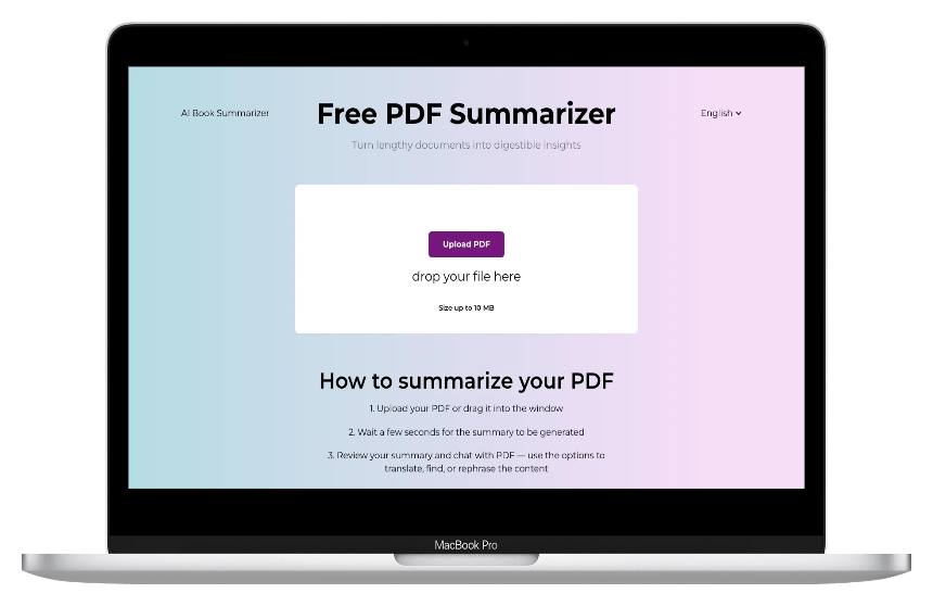 Free PDF Summarizer:一款免费AI PDF摘要工具,帮你快速读懂长文档-第1张图片 Free PDF Summarizer:一款免费AI PDF摘要工具,帮你快速读懂长文档-第1张图片