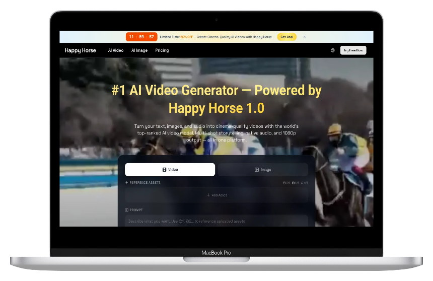 HappyHorse AI Video:阿里出品,一键生成带声音的AI视频-第1张图片 HappyHorse AI Video:阿里出品,一键生成带声音的AI视频-第1张图片