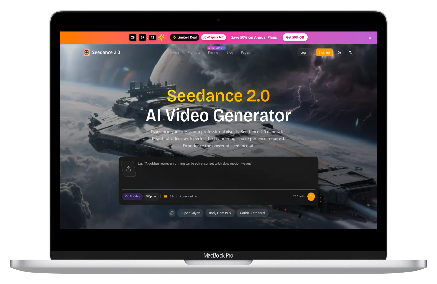 Seedance 2.0 Net:AI视频生成平台,一键文字变视频,让创意轻松落地-第1张图片 Seedance 2.0 Net:AI视频生成平台,一键文字变视频,让创意轻松落地-第1张图片