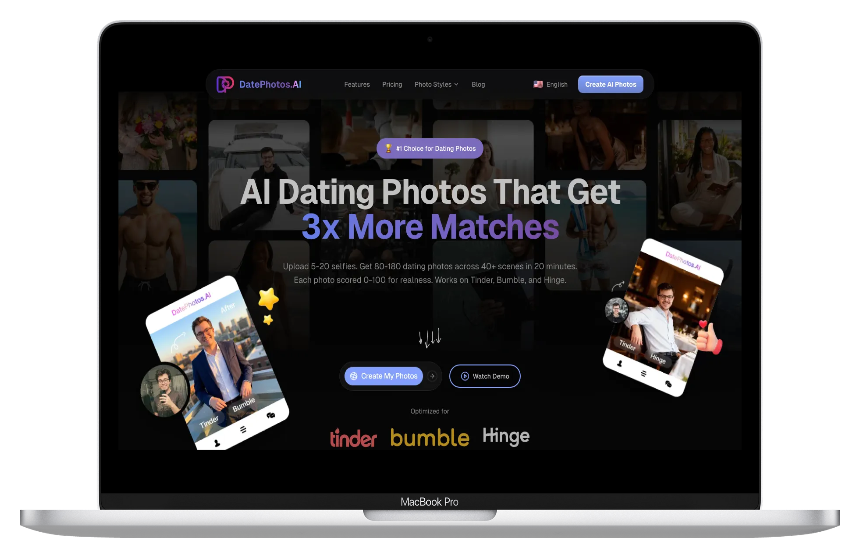 DatePhotos AI:AI生成自然高分约会照,40+场景助你高效脱单-第1张图片 DatePhotos AI:AI生成自然高分约会照,40+场景助你高效脱单-第1张图片