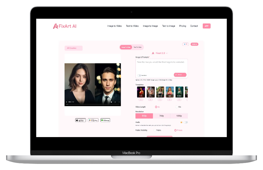 FixArt AI:免费AI工具一键转换图文视频,人人都能玩转图文视频创作-第1张图片 FixArt AI:免费AI工具一键转换图文视频,人人都能玩转图文视频创作-第1张图片
