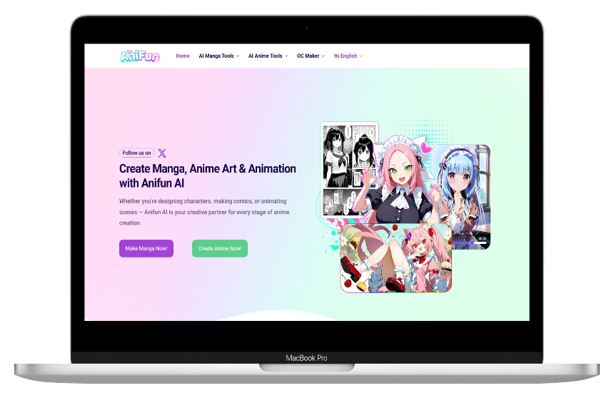 Anifun AI:文生图一键生成漫画神器,原创角色定制、自动上色,小白也能做二次元绘画-第1张图片 Anifun AI:文生图一键生成漫画神器,原创角色定制、自动上色,小白也能做二次元绘画-第1张图片