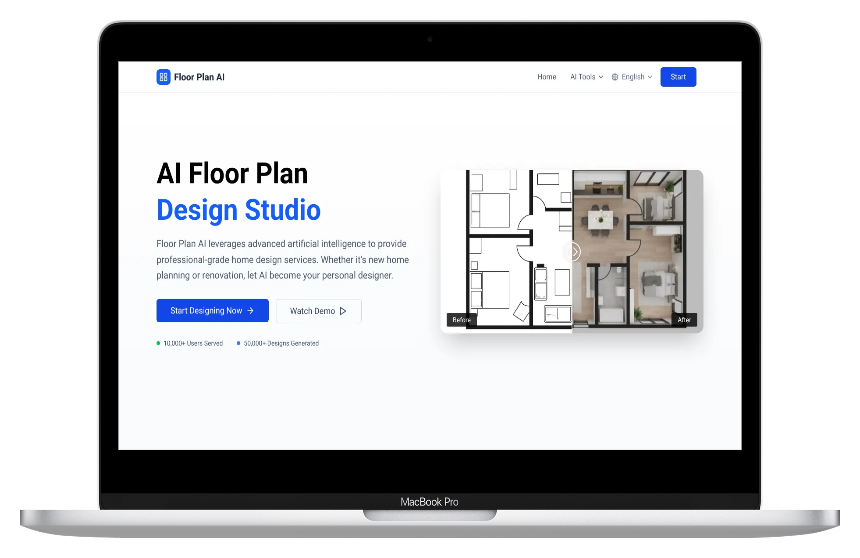 Floor Plan AI:免费在线AI户型图设计工具,上传照片或文字即可生成2D/3D平面图-第1张图片 Floor Plan AI:免费在线AI户型图设计工具,上传照片或文字即可生成2D/3D平面图-第1张图片