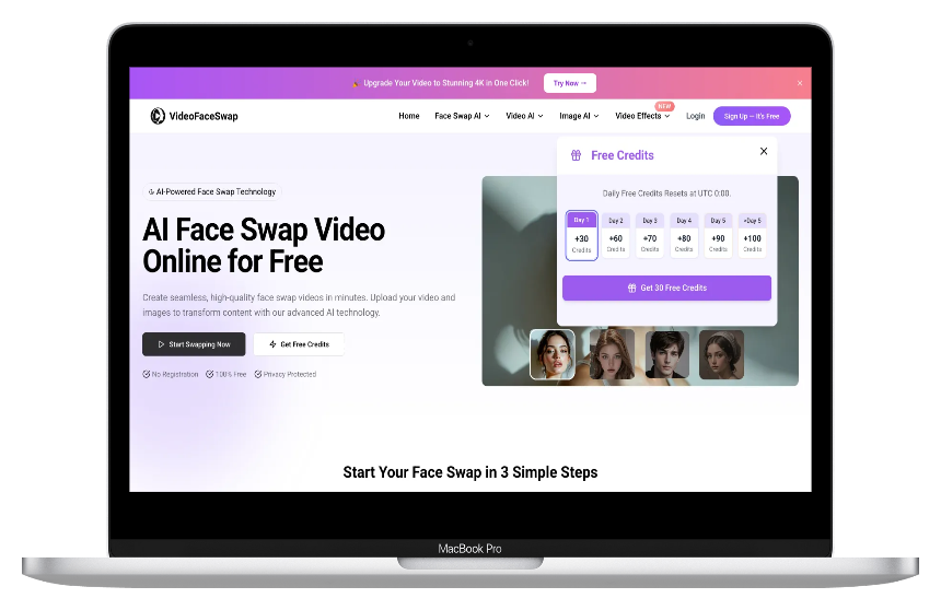 VideoFaceSwap.io:免费给视频换脸的AI神器,手机电脑都能玩-第1张图片 VideoFaceSwap.io:免费给视频换脸的AI神器,手机电脑都能玩-第1张图片