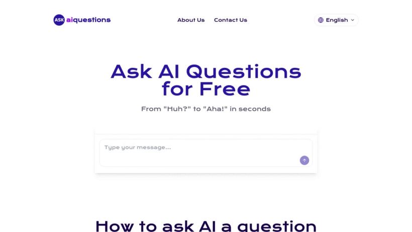 Ask AI Questions Online:一款免注册秒回答,免费无广告的AI搜索工具-第1张图片 Ask AI Questions Online:一款免注册秒回答,免费无广告的AI搜索工具-第1张图片