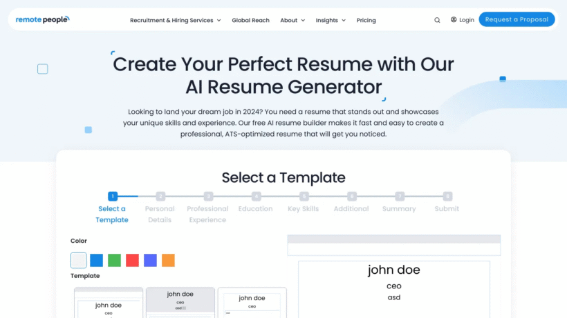 远程办公求职必备神器,Remote People Resume Generator帮你轻松搞定专业简历-第1张图片 远程办公求职必备神器,Remote People Resume Generator帮你轻松搞定专业简历-第1张图片