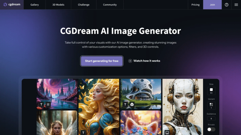 CGDream AI是什么?一款可以帮你一键生成3D视觉大片的AI图像生成平台-第1张图片 CGDream AI是什么?一款可以帮你一键生成3D视觉大片的AI图像生成平台-第1张图片