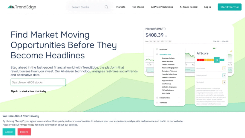 TrendEdge AI:?一个普通人也能看懂的AI智能投资分析与管理工具-第1张图片 TrendEdge AI:?一个普通人也能看懂的AI智能投资分析与管理工具-第1张图片