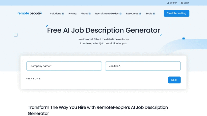 告别撰写招聘文案烦恼!AI Job Description Generator一键自动生成合规职位描述-第1张图片 告别撰写招聘文案烦恼!AI Job Description Generator一键自动生成合规职位描述-第1张图片
