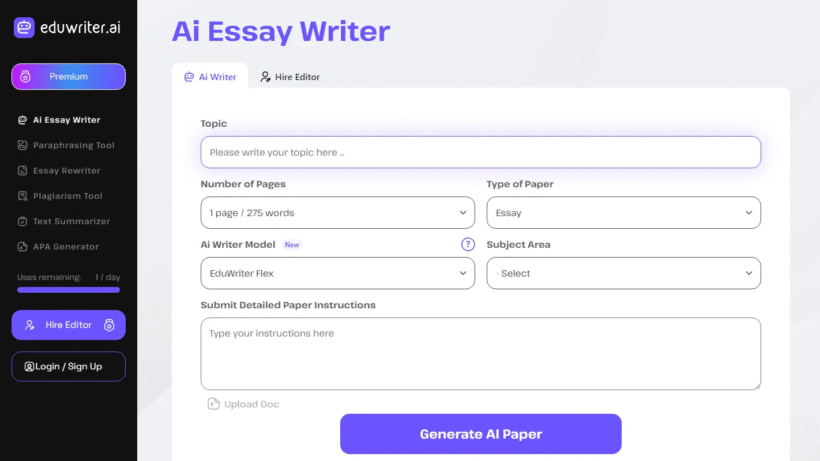 Eduwriter AI:一款可以帮学生和职场人高效写论文的智能AI写作助手-第1张图片 Eduwriter AI:一款可以帮学生和职场人高效写论文的智能AI写作助手-第1张图片