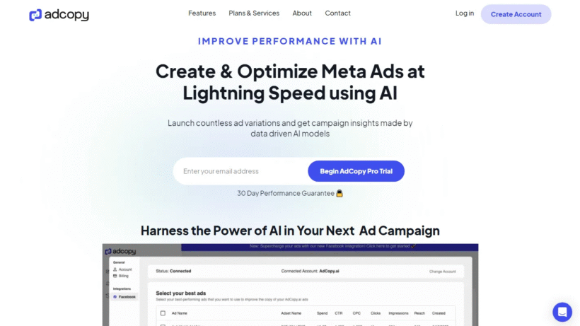 AdCopy AI:一款帮你轻松搞定Meta生态的AI广告文案创作与优化工具-第1张图片 AdCopy AI:一款帮你轻松搞定Meta生态的AI广告文案创作与优化工具-第1张图片