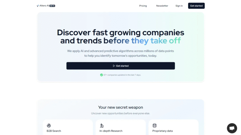 Altero AI:可以帮你收集商业信息、行业趋势、分析数据 并写邮件的实用AI工具,还能学会你的文风-第1张图片 Altero AI:可以帮你收集商业信息、行业趋势、分析数据 并写邮件的实用AI工具,还能学会你的文风-第1张图片