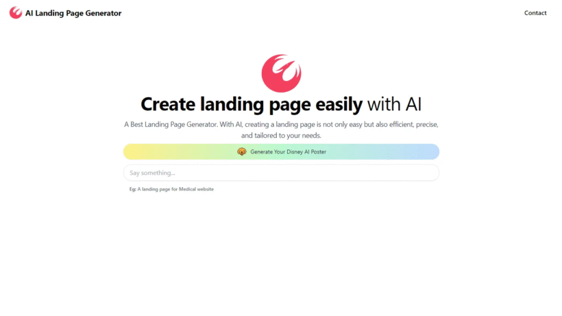 AI Landing Page Generator:零基础也能用人工智能,一键打造高转化营销网页-第1张图片 AI Landing Page Generator:零基础也能用人工智能,一键打造高转化营销网页-第1张图片