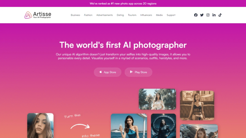 Artisse AI:一款好用的照片生成工具,一键打造逼真个人与商业视觉素材-第1张图片 Artisse AI:一款好用的照片生成工具,一键打造逼真个人与商业视觉素材-第1张图片