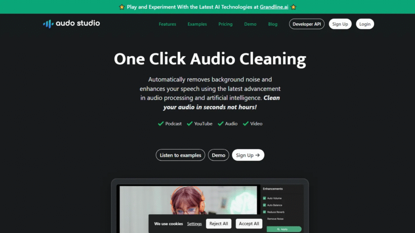 Audo AI:AI实用工具介绍,一键去除音频背景噪音,轻松提升录音清晰度-第1张图片 Audo AI:AI实用工具介绍,一键去除音频背景噪音,轻松提升录音清晰度-第1张图片