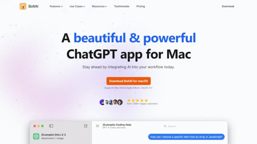 BoltAI:专为Mac用户打造的日常AI辅助工具,帮你轻松处理各类工作-第1张图片 BoltAI:专为Mac用户打造的日常AI辅助工具,帮你轻松处理各类工作-第1张图片