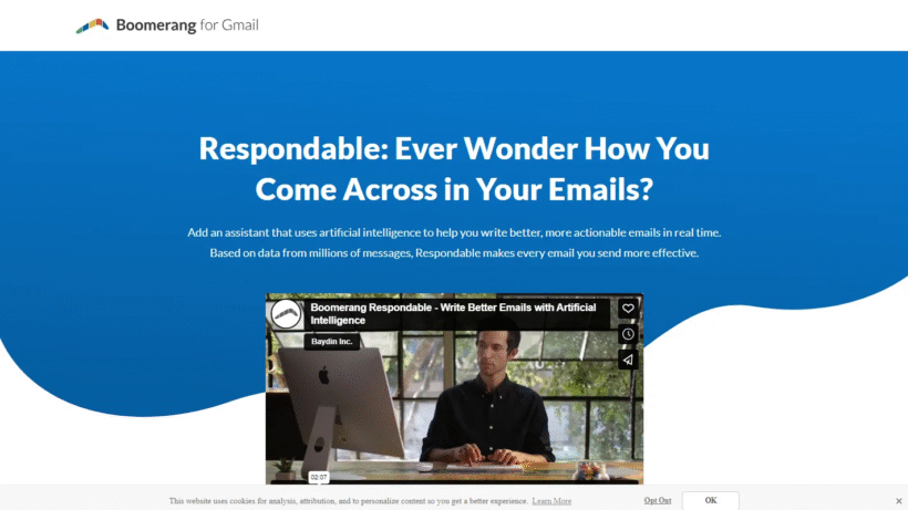 Boomerang Respondable:帮你拿捏语气提高回复率的实用AI邮件辅助工具-第1张图片 Boomerang Respondable:帮你拿捏语气提高回复率的实用AI邮件辅助工具-第1张图片