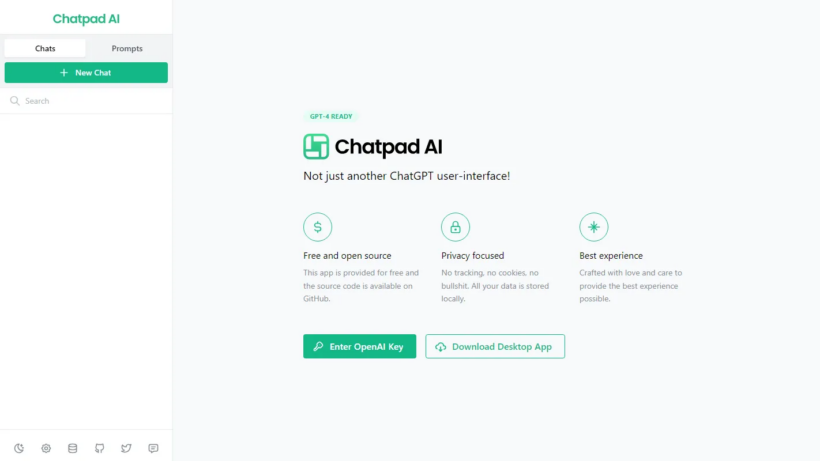 Chatpad AI:一个免费开源、主打本地隐私保护的ChatGPT好用界面-第1张图片 Chatpad AI:一个免费开源、主打本地隐私保护的ChatGPT好用界面-第1张图片