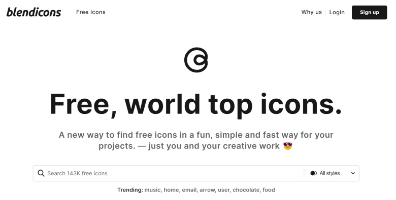 推荐一个提供免费14万+实用图标ICONS的网站-BlendIcons-第1张图片 推荐一个提供免费14万+实用图标ICONS的网站-BlendIcons-第1张图片