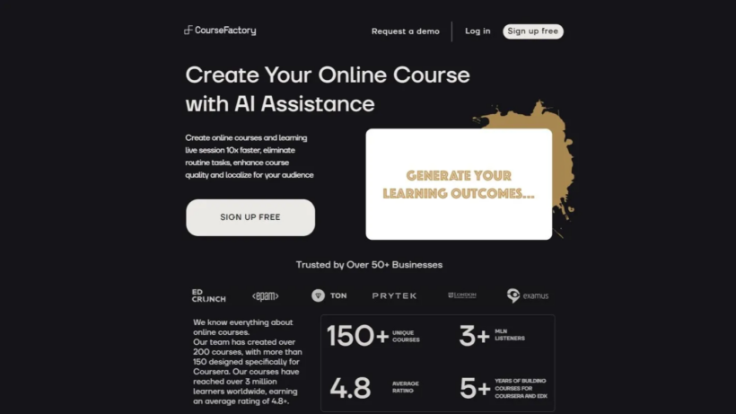 CourseFactory AI:一款简单又好用的人工智能课程创作平台,让课程制作更加简单高效-第1张图片 CourseFactory AI:一款简单又好用的人工智能课程创作平台,让课程制作更加简单高效-第1张图片