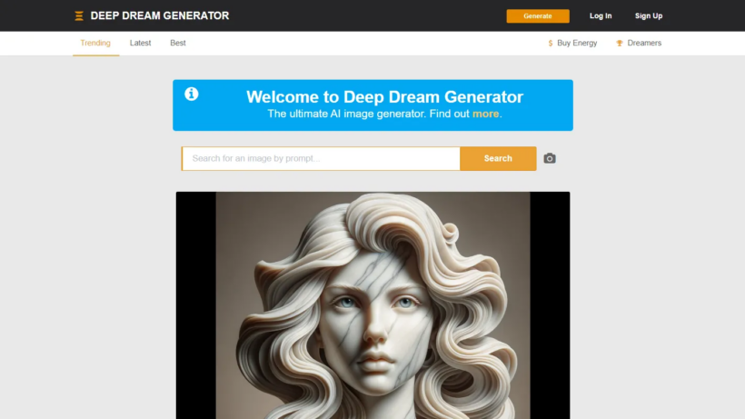 Deep Dream GeneratorAI:一款好用的图像创作工具,一键生成梦幻抽象艺术图与创意短视频-第1张图片 Deep Dream GeneratorAI:一款好用的图像创作工具,一键生成梦幻抽象艺术图与创意短视频-第1张图片