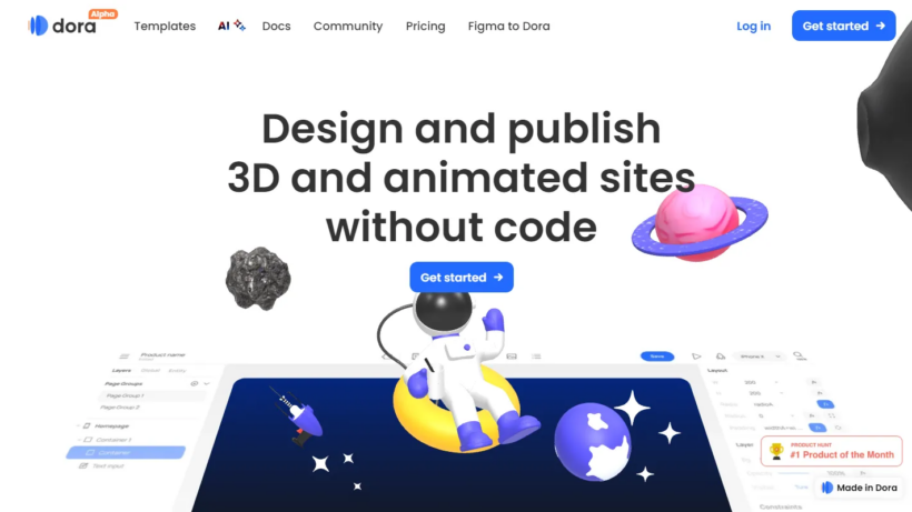 Dora AI:无代码AI智能建站工具,可制作3D动画网站,普通人也能轻松使用-第1张图片 Dora AI:无代码AI智能建站工具,可制作3D动画网站,普通人也能轻松使用-第1张图片