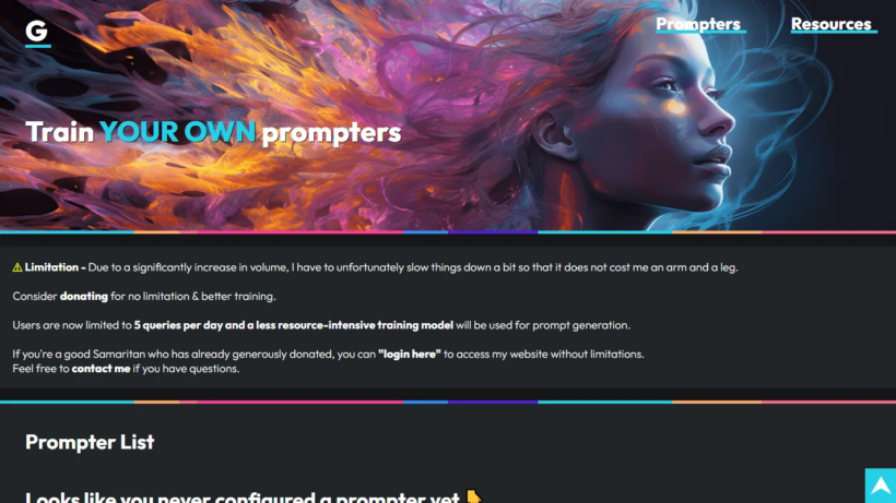 G-Prompter:自定义AI提示词训练工具,支持风格定制配图创作与多场景创意辅助-第1张图片 G-Prompter:自定义AI提示词训练工具,支持风格定制配图创作与多场景创意辅助-第1张图片