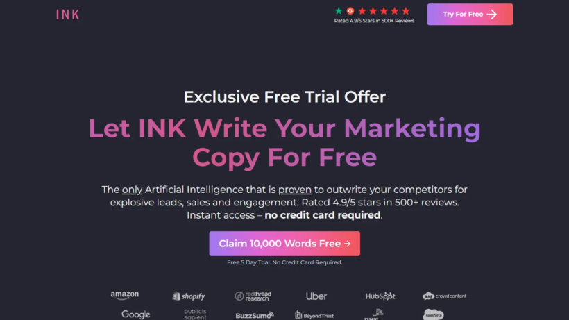 INK AI:一站式AI内容营销平台,集成SEO优化查重防护与竞品智能创作功能-第1张图片 INK AI:一站式AI内容营销平台,集成SEO优化查重防护与竞品智能创作功能-第1张图片