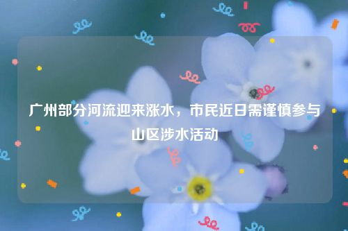 广州部分河流迎来涨水,市民近日需谨慎参与山区涉水活动