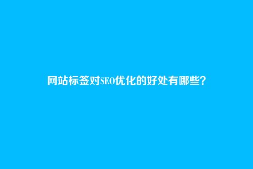 网站标签对SEO优化的好处有哪些?