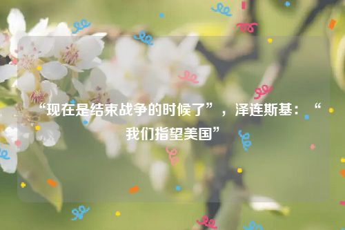 “现在是结束战争的时候了”,泽连斯基:“我们指望美国”