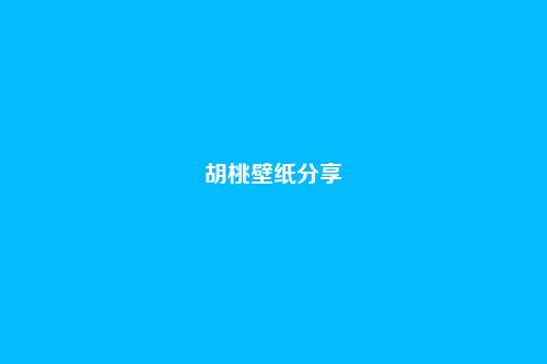 胡桃壁纸分享