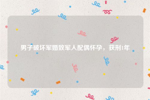 男子破坏军婚致军人配偶怀孕,获刑1年